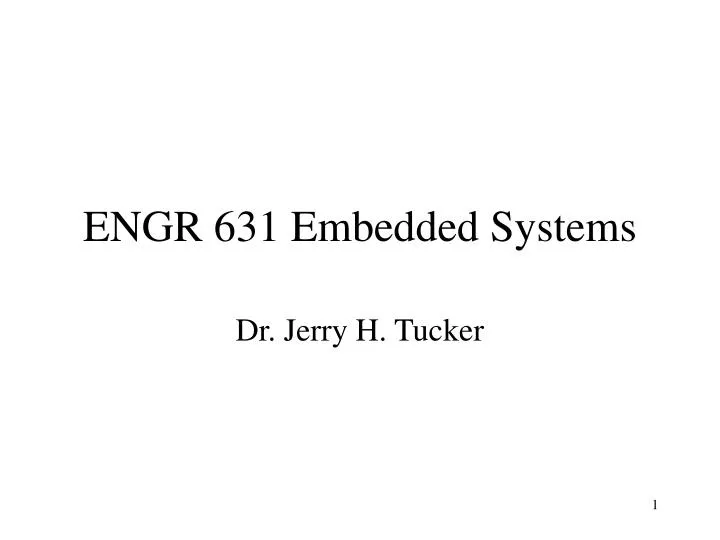 engr 631 embedded systems