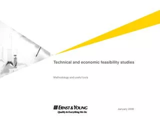 Technical and economic feasibility studies