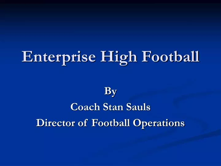 enterprise high football