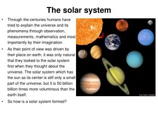 The solar system