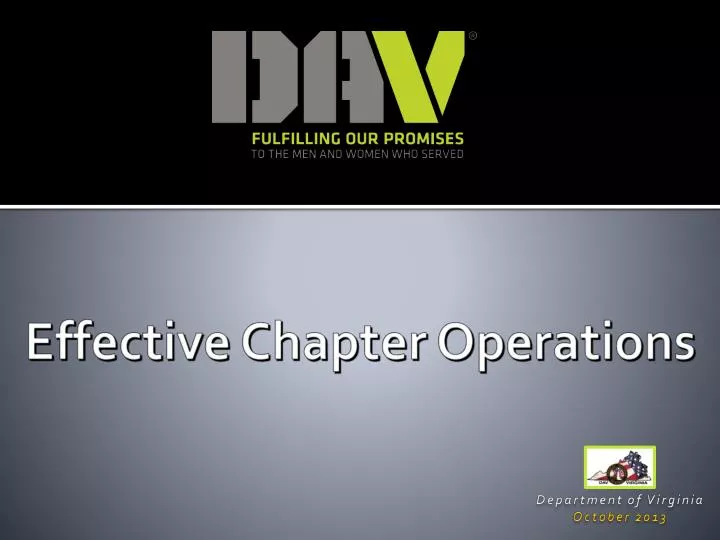 effective chapter operations