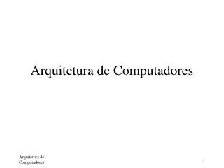 arquitetura de computadores