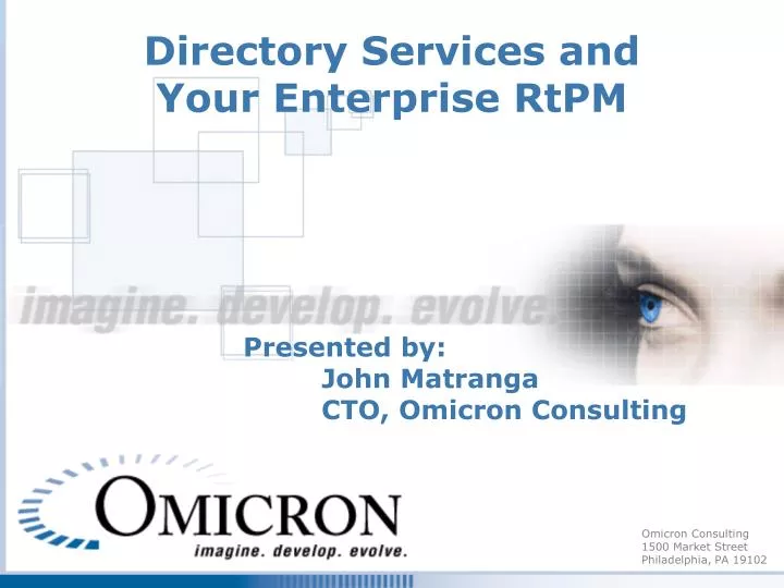 directory services and your enterprise rtpm