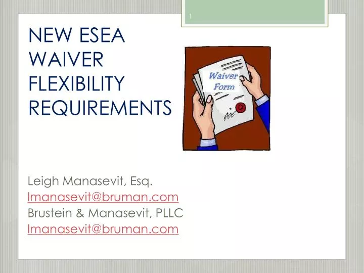 new esea waiver flexibility requirements
