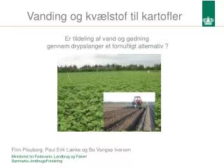 vanding og kv lstof til kartofler
