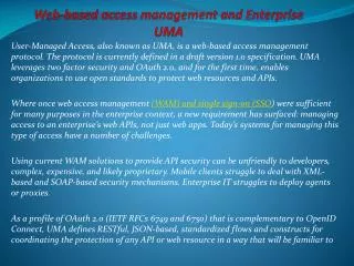 web-based access management and Enterprise UMA