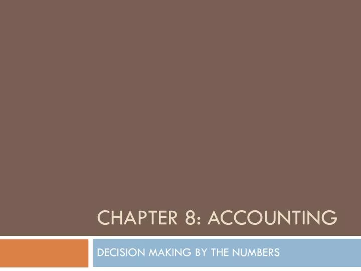chapter 8 accounting
