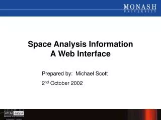 Space Analysis Information A Web Interface