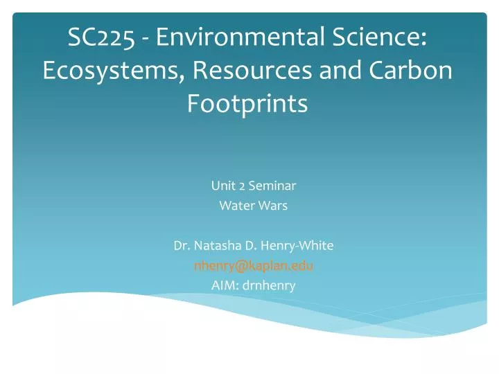 sc225 environmental science ecosystems resources and carbon footprints
