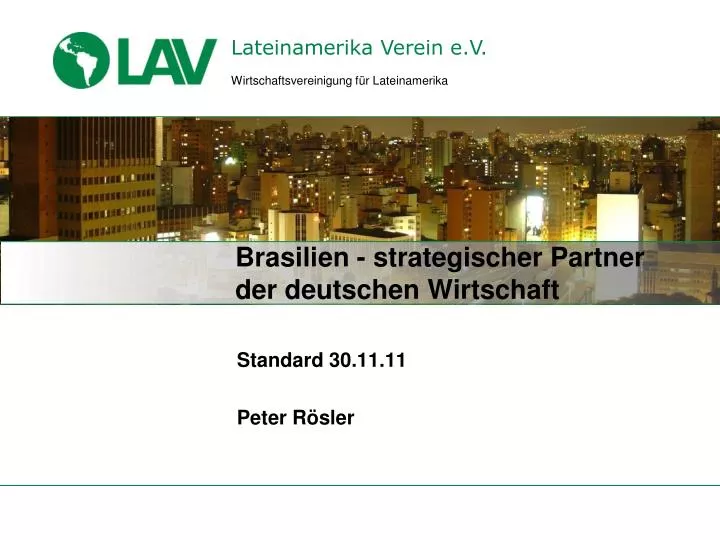 brasilien strategischer partner der deutschen wirtschaft