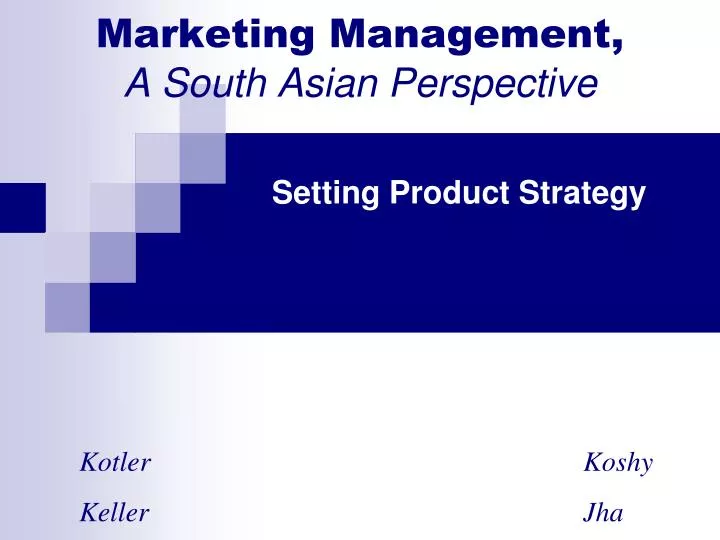 marketing management a south asian perspective