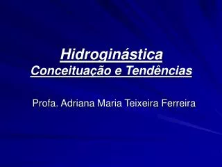 hidrogin stica conceitua o e tend ncias