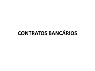 contratos banc rios