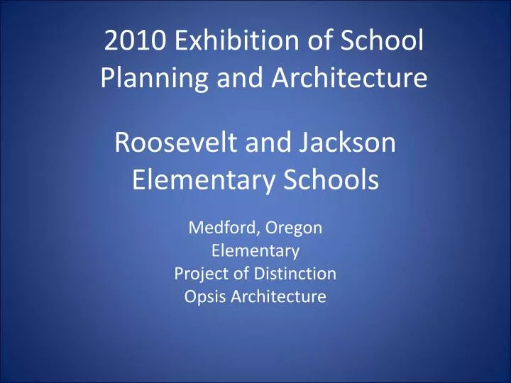 roosevelt and jackson elementary schools