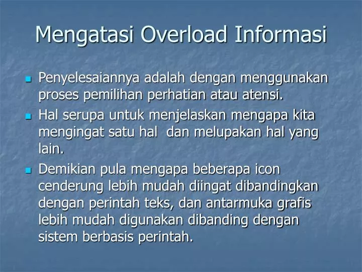 mengatasi overload informasi