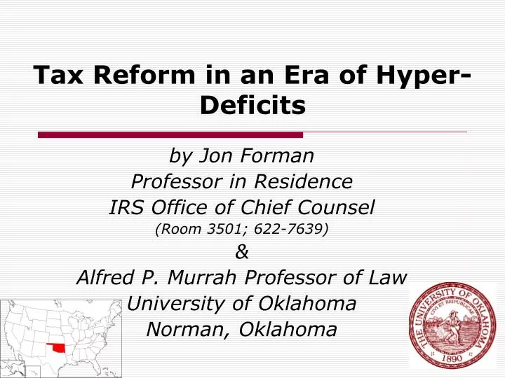 tax reform in an era of hyper deficits