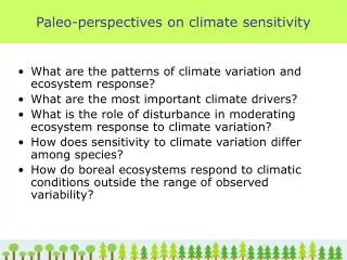 Paleo-perspectives on climate sensitivity