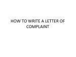 PPT - Letter of Complaint PowerPoint Presentation, free download - ID ...