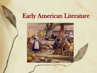 Early American Literature