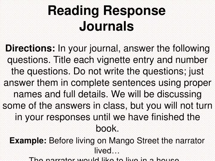 reading response journals