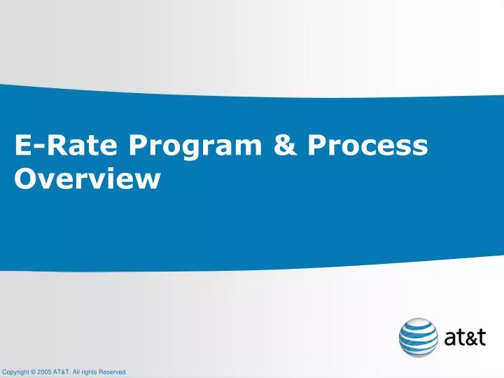 e rate program process overview