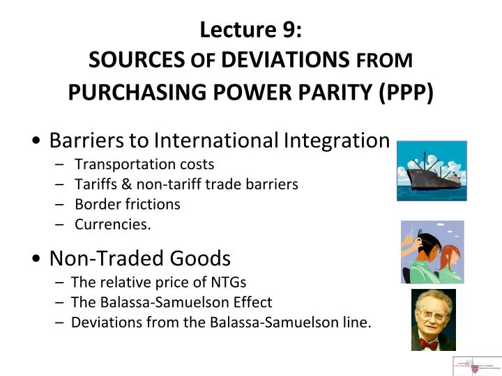 lecture 9 sources of deviations from purchasing power parity ppp