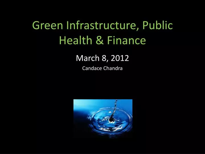 green infrastructure public health finance