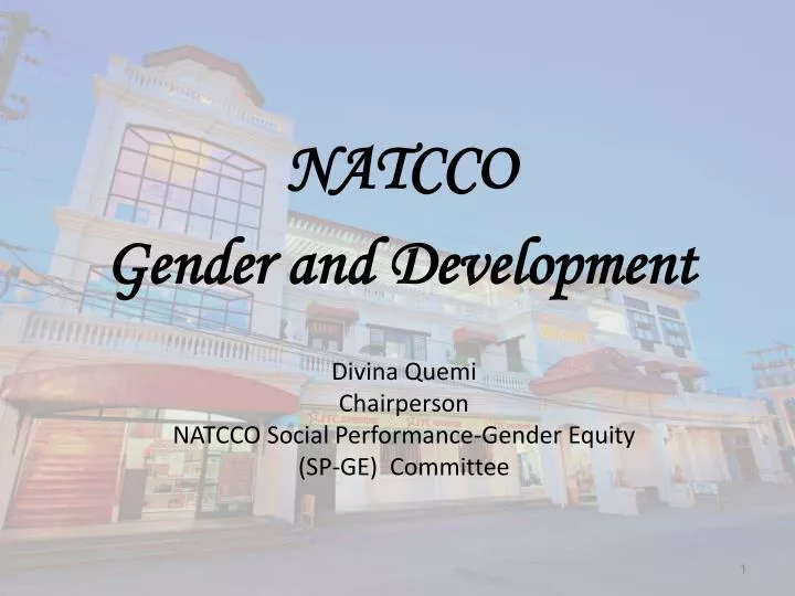 natcco gender and development