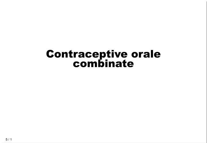 contraceptive orale combinate