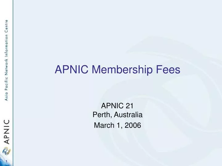 apnic membership fees