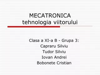 mecatronica tehnologia viitorului