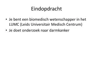 eindopdracht