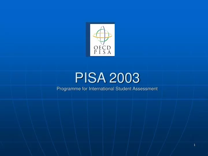 pisa 2003 programme for international student assessment