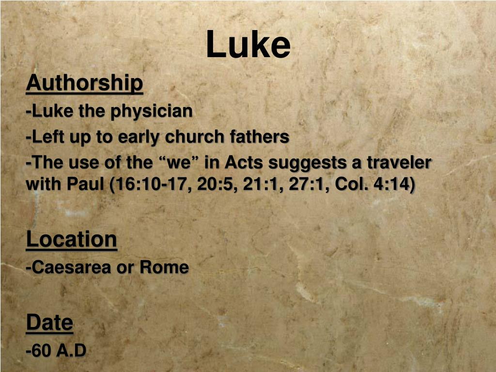 Luke - slide 1
