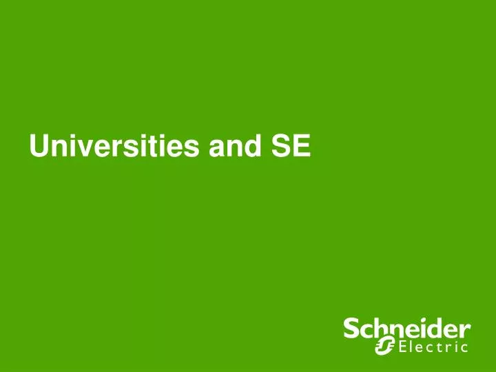 universities and se