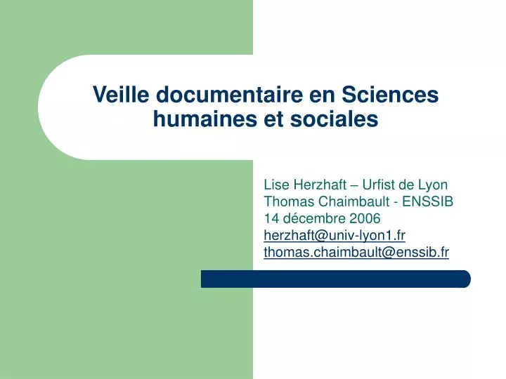 veille documentaire en sciences humaines et sociales