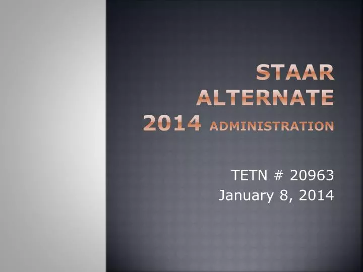 staar alternate 2014 administration