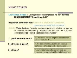 mision y vision