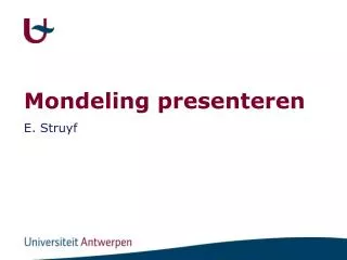 mondeling presenteren