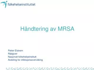 h ndtering av mrsa