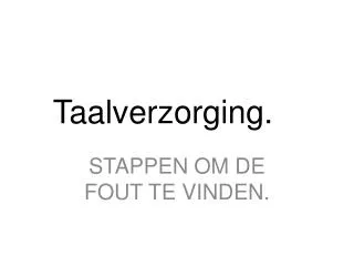 taalverzorging