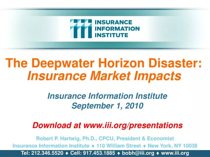 the deepwater horizon disaster insurance market impacts