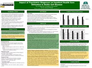 Impact of Psychiatric Diagnoses on Inpatient Health Care Utilization in Sickle Cell Disease