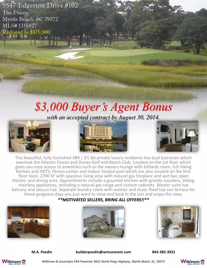 3 000 buyer s agent bonus with an accepted contract by august 30 2014