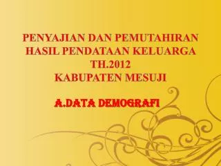 a data demografi