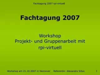 fachtagung 2007