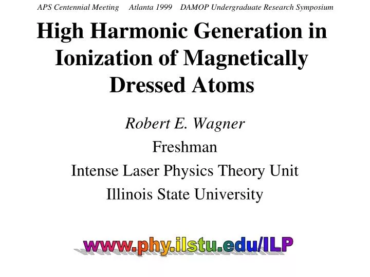 high harmonic generation in ionization of magnetically dressed atoms