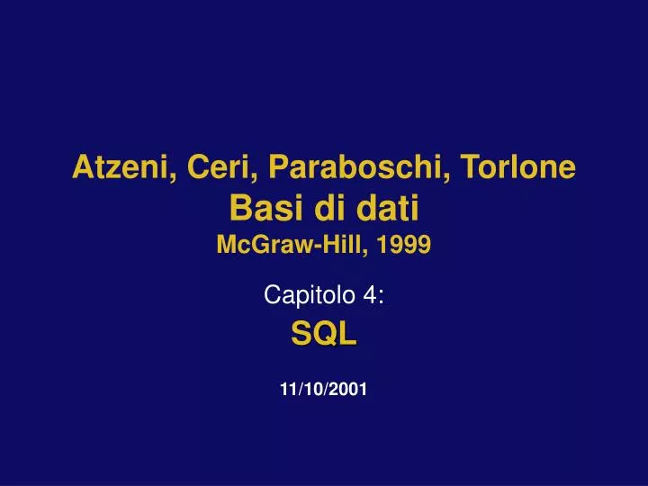 atzeni ceri paraboschi torlone basi di dati mcgraw hill 1999