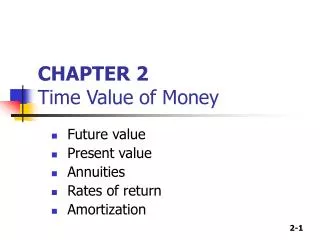 PPT - CHAPTER 2 Time Value of Money PowerPoint Presentation, free ...