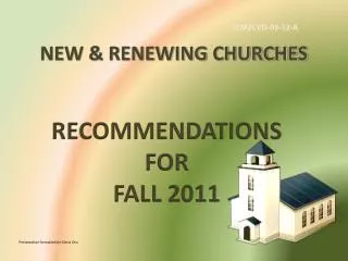 NEW &amp; RENEWING CHURCHES